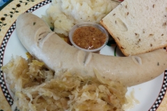 Weisswurst with German Potato Salad